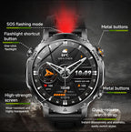 2026 New TANK Ultra 1400mAh Battery Military Smart Watch 10ATM Waterproof Heart Rate Tactical LED Flashlight Men Sports Bracelet