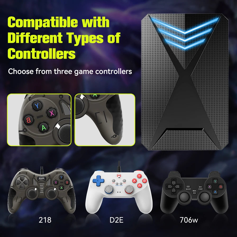 JMachen Hyper Base Lbox Retro Game Console for PS4/PS3/Switch/PS2/Wii/WiiU/PS1 Launchbox 2TB Gaming HDD with 4200+ PC/3D Games