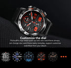 MEVADEN Steel 1.39 inch Men Luxury Smart Watch Bluetooth Call Sport Fitness Tracker Health Monitor Smartwatch for Male MD52