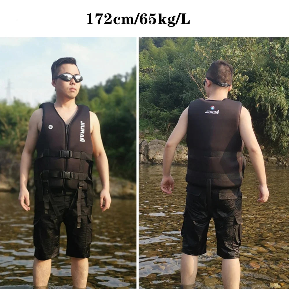 Neoprene Life Jacket for Adult Children New Water Sport Buoyancy Jacket Life Vest Swimming Boating Skiing Driving Vest Drifting