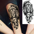 1 Sheet Cobra Snake Dragon Scorpion Temporary Tattoos For Men Women Waterproof Long Lasting Lion Tiger Wolf Fake Tattoo Stickers