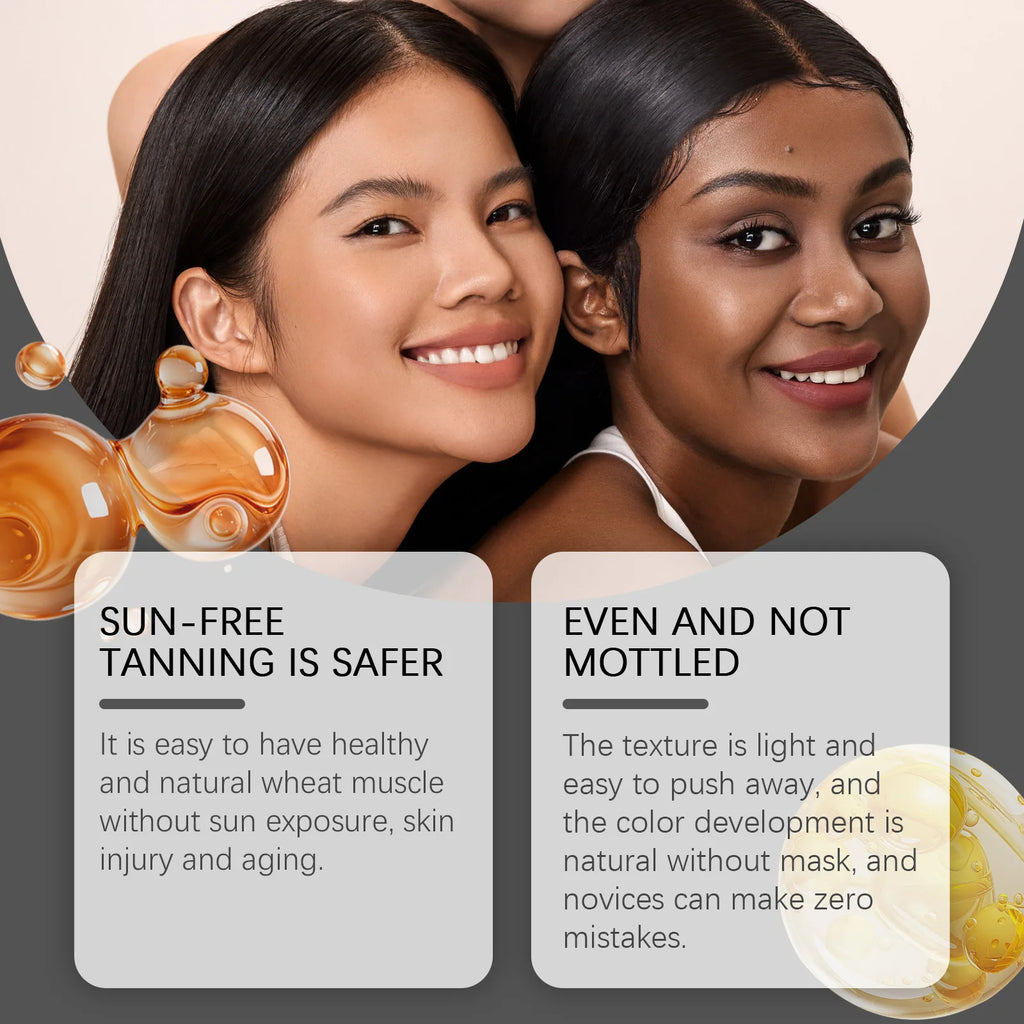 Tanning Gel Instant Bronzer Self Tanning Mousse Hydrating Natural Glow Sun Kissed Buildable Color Nourishing Moisturizing 250ml