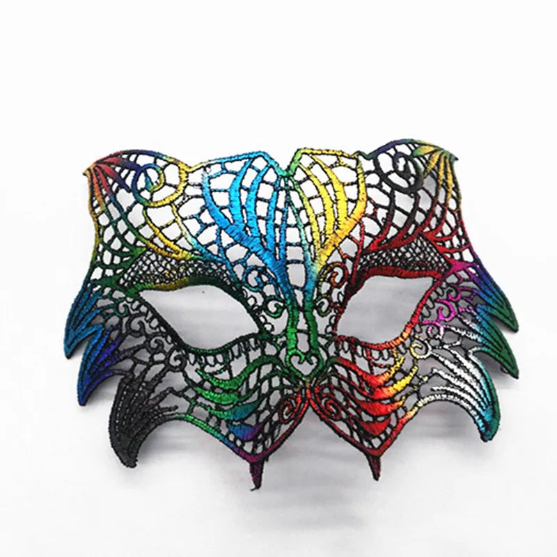 New Women Hollow Lace Face Mask Masquerade Sexy Cosplay Prom Party Props Costume Mask Nightclub Halloween Black Eye Mask