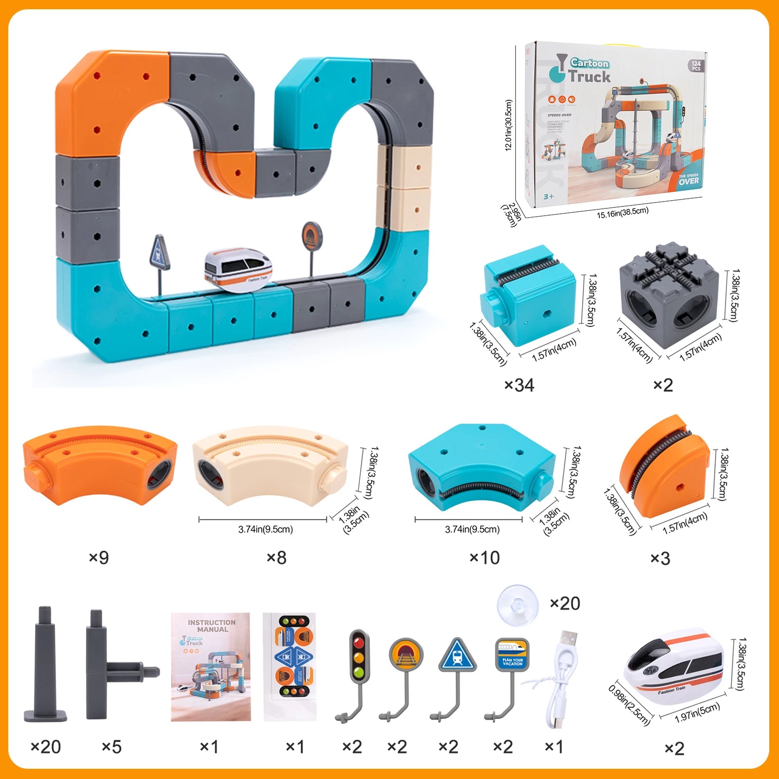 Kid Anti-Gravity Magnetic Attraction Track Train Changeable Magnetic Magic Rail Car Electric Train Building Toy for Kids Gifts