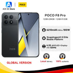 Global Version POCO F8 Pro Snapdragon 8 Elite Processor Smartphone 6.59" 120Hz HyperRGB Display 6210mAh Battery 100W HyperCharge