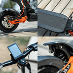 JOYOR T10 Folding Electric Scooter, Dual 1000W Motor, 10 inch Off-road Adults E-scooter with 60V 18Ah Battery