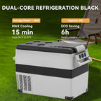 Podofo Car Mini Refrigerator Mini Fridge 45L Freezer Portable Compressor Cooler 12/24V DC 110-240V Ice Box for Camping