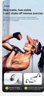 ERAZER XF22 Earphone Bluetooth 5.4 Sports Wireless Headphones Bone Conduction Headsets with Mic Neckband headphones