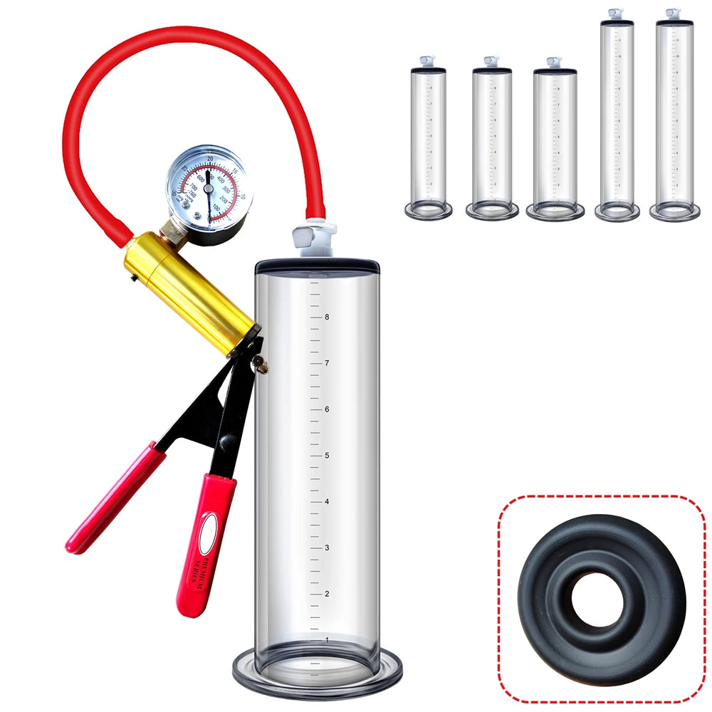Acrylic Penis Pump Manual Penis Enlarger Sex Toy For Man Vacuum Pump Male Masturbation Penis Enlargement Trainer Adults Product Main image