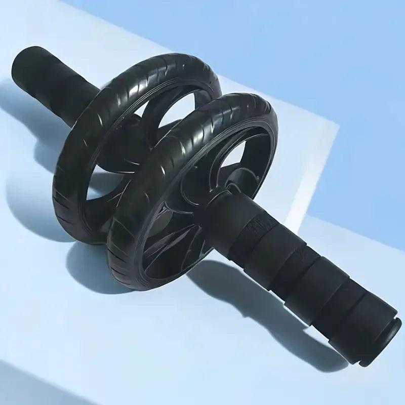 Silent Dual-Wheel Abdominal Roller - Made of Pvc and Stainless Steel, Suitable for Core Strength Training and Fitness Enthusiasts, Abdominal Muscle Roller, Exercise Equipment Image principale du produit