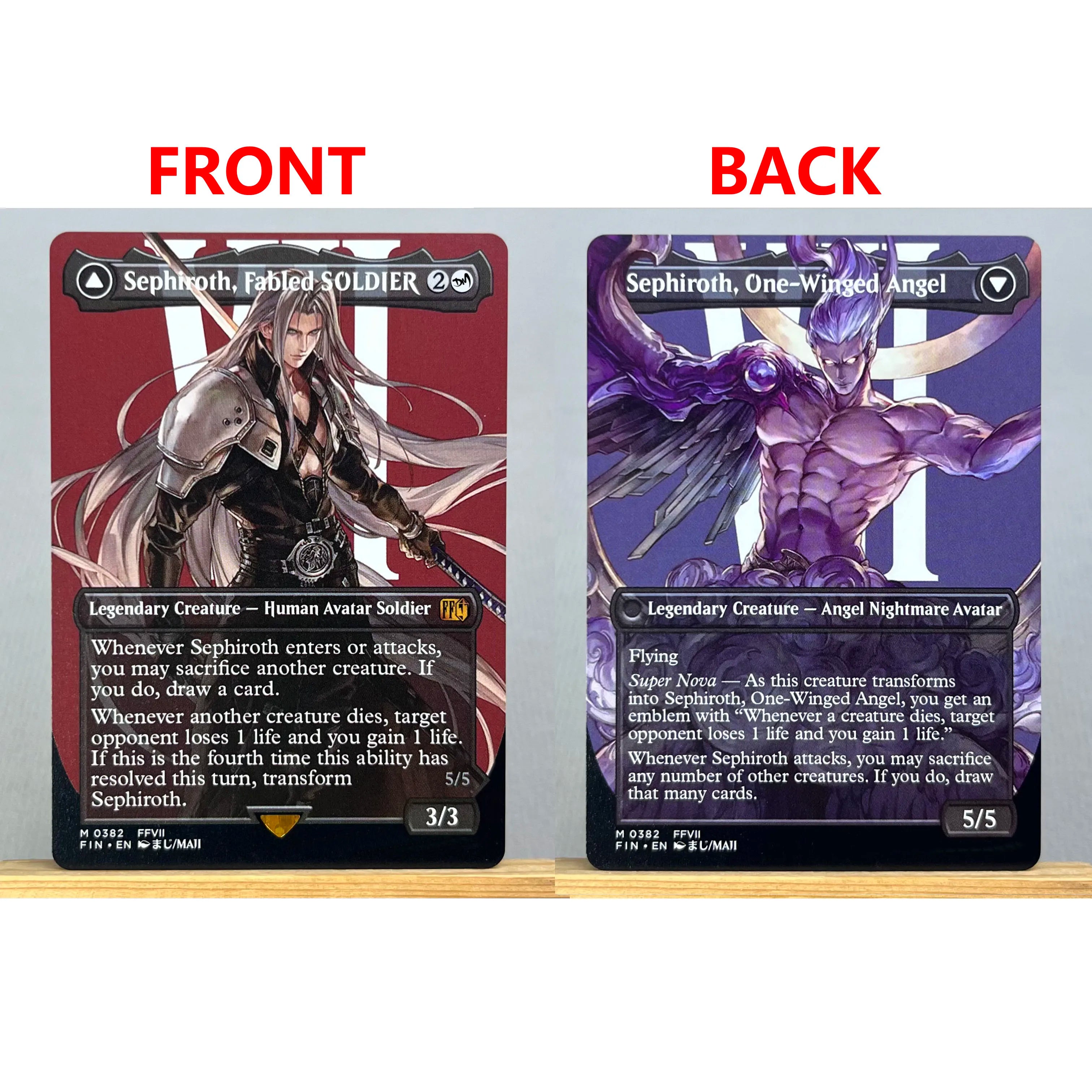 FIN PSS5 FCA HOLO14-001 Tcg proxy magical cards Sephiroth, Fabled SOLDIER Vivi Ornitier Cloud, Midgar Mercenary gathering