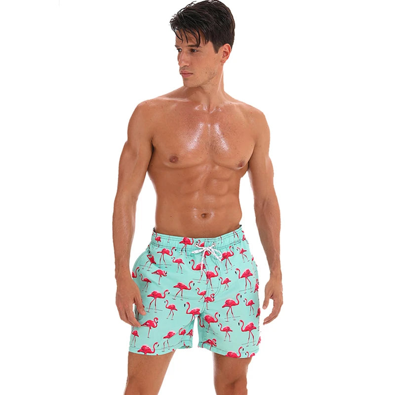 Escatch Brand Summer Mens Shorts Fashion Polyester Quick Dry Board Shorts Male Sport Gym Swimsuit Surf Swim Trunks For Man
