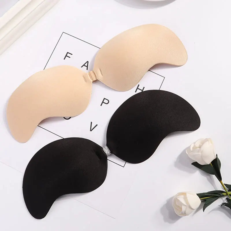 Invisible Push Up Bra Backless Strapless Bra Seamless Front Closure Underwear Self-Adhesive Bralette Women's Sticky Lingerie Image principale du produit