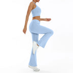 Scrunch Sports Suit Women's Yoga Set Gym Wear Sexy Sports Bras and Flared Leggings Sets Fitness Outfits Female Workout Clothes