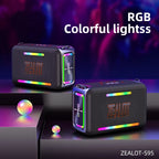 zealot-S95 Portable Bluetooth Speaker Waterproof 120W High Power RGB Colorful Light Wireless Subwoofer 360 Stereo Surround TWS