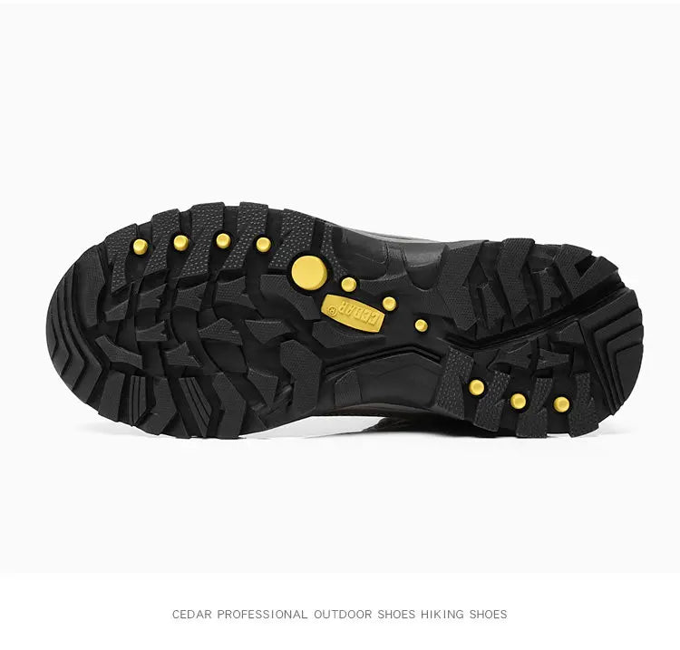 RAN Cow Leather Hiking Boots Men For men Outdoor Sport Walking Sneakers trekking Snow Shoes women Climbing Mountain Hunting boot