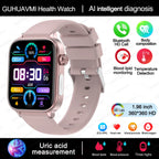 2025 New AI Diagnosis Blood Lipids Uric Acid Body composition Test Smart Watch For Men ECG+PPG Bluetooth Call Health Smartwatch