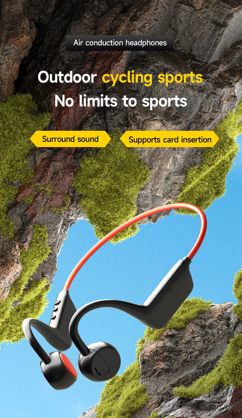 OnePlus Bone Conduction Headset Sport Headphone IPX8 Waterproof Bluetooth 5.4 Wireless Earphone Hands-free With Mic for Exercise