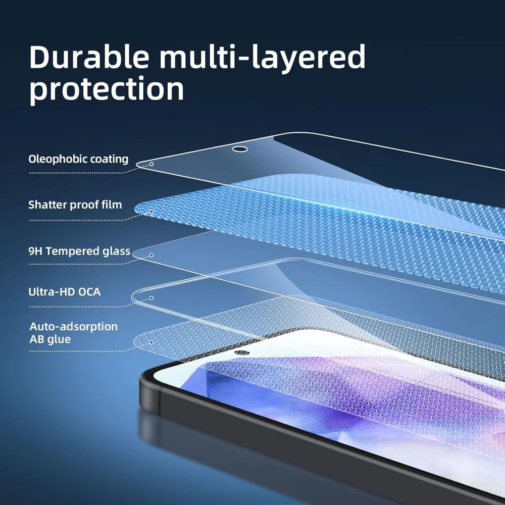 3PCS HD Tempered Glass For Samsung A17 A27 A37 A57 A16 A26 A36 A56 A55 A53 A54 A35 A25 A15 Screen Protector Samsung Galaxy S26 S25 S24 Ultra Cristal Templado S24 FE S23 S22 S21 Plus