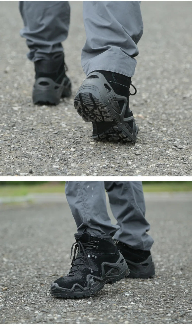 Men Casual Hunting Ankle Boots Outdoor Tactical Hiking Man Boot  Hunting Work Boots for Motorcycle Shoes Botas Militares