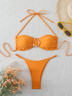 Sexy Bandeau Bikini Women's Swimsuit 2026 Two-piece Swimwear Thong Bikinis Set Female Bathing Suit Push Up Beach Swimming Wear