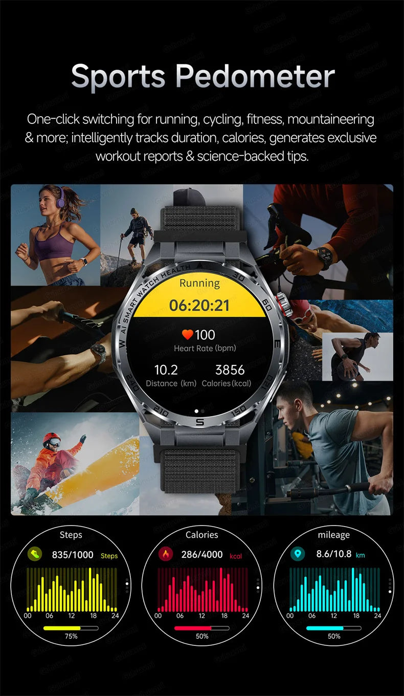 ECG High-end Health Smart Watch Men Blood pressure lipids bloodoxygen Body analysis Uric acid Health Tracker Smartwatch Men lady