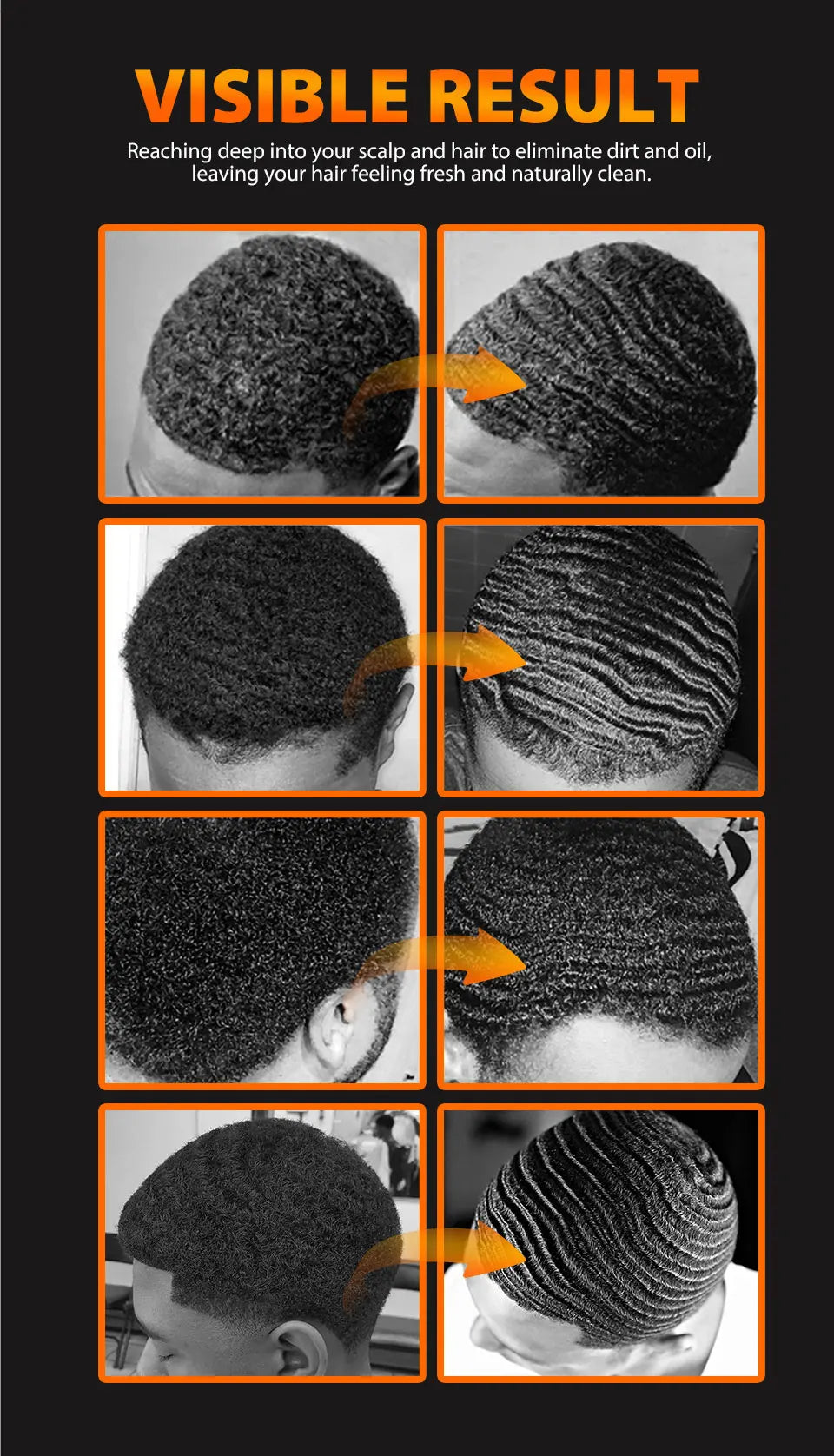 Deep Wave Control Pomade 360 Biotin Sport Strong Hold Wave Hair Gel With Brush Wavy Hair Oil Shampoo Conditioner Styling Care