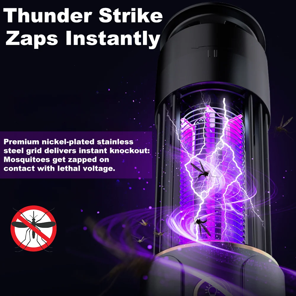Mosquito Killer Lamp Insect Fly Trap Camping Light Usb Charging Timing Electric Mosquito Swatter Outdoor Insect Killer Repellent