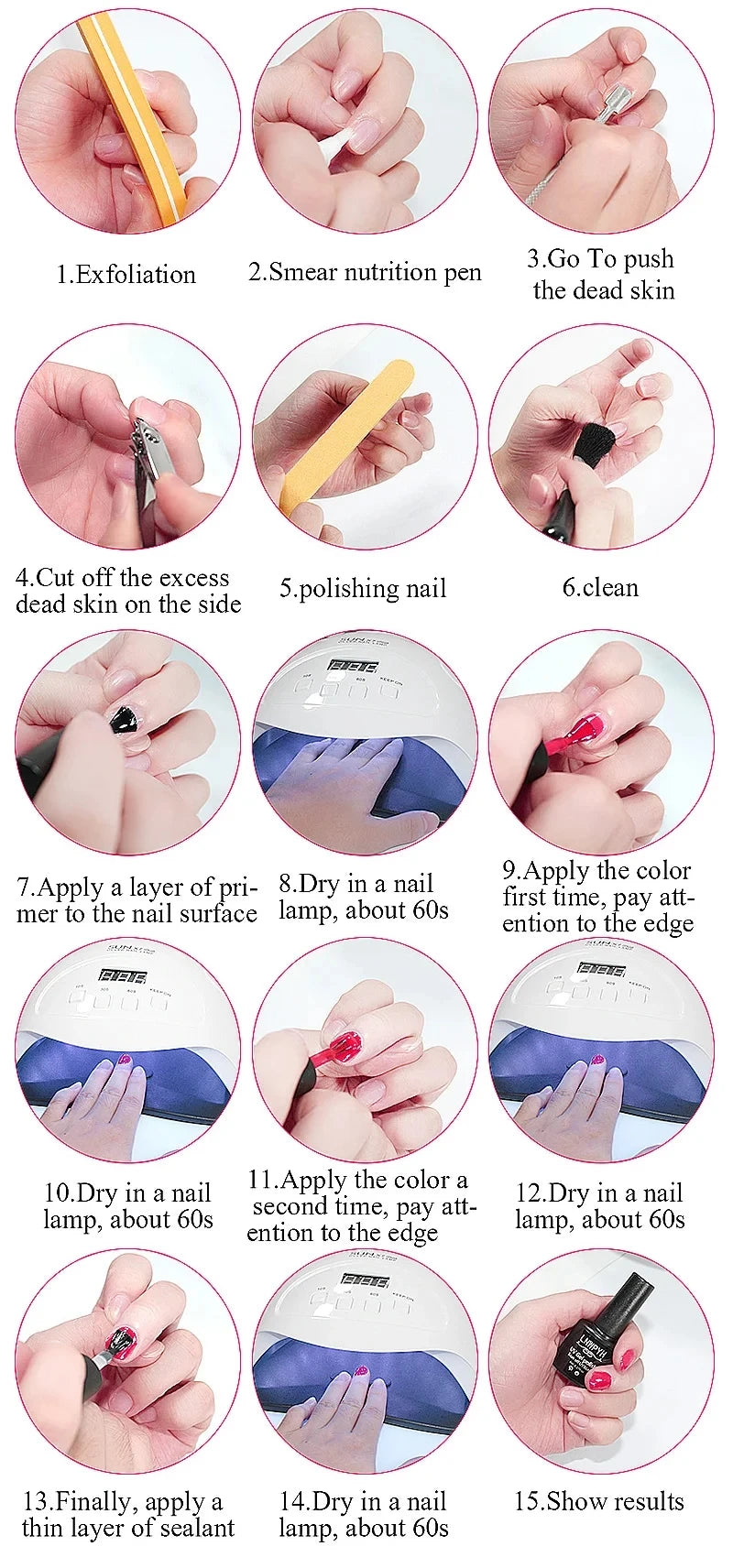 Nail Polish Kit Acrylic Nail Kit Poly Nail Gel Set With Nail Lamp Nails Extension Glitter Gel UV Building Gel Manicure Tools Set