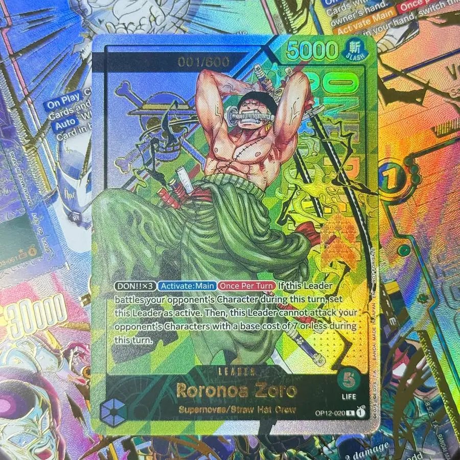 One Piece Roronoa Zoro Series Set Championship Treasure Cup Promo Anime Collectibles DIY Replica Cards Texture Card