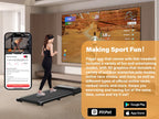 300lbs Treadmill for Home 2.5HP Treadmills Walking Pad LCD Digital Data Display 2in1 Walking Running Fitness Exercise Machine