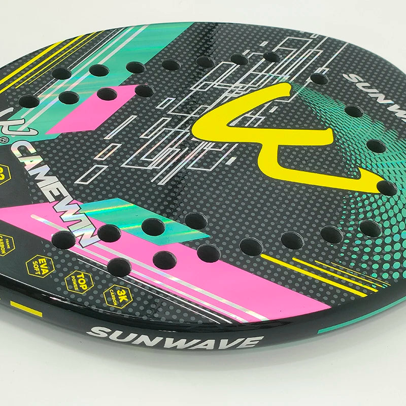 Camewin 3K Beach Tennis Racket Full Carbon Fiber Rough Surface Outdoor Sports Racket For Men Women Adult Senior Player 2024 New Image secondaire du produit