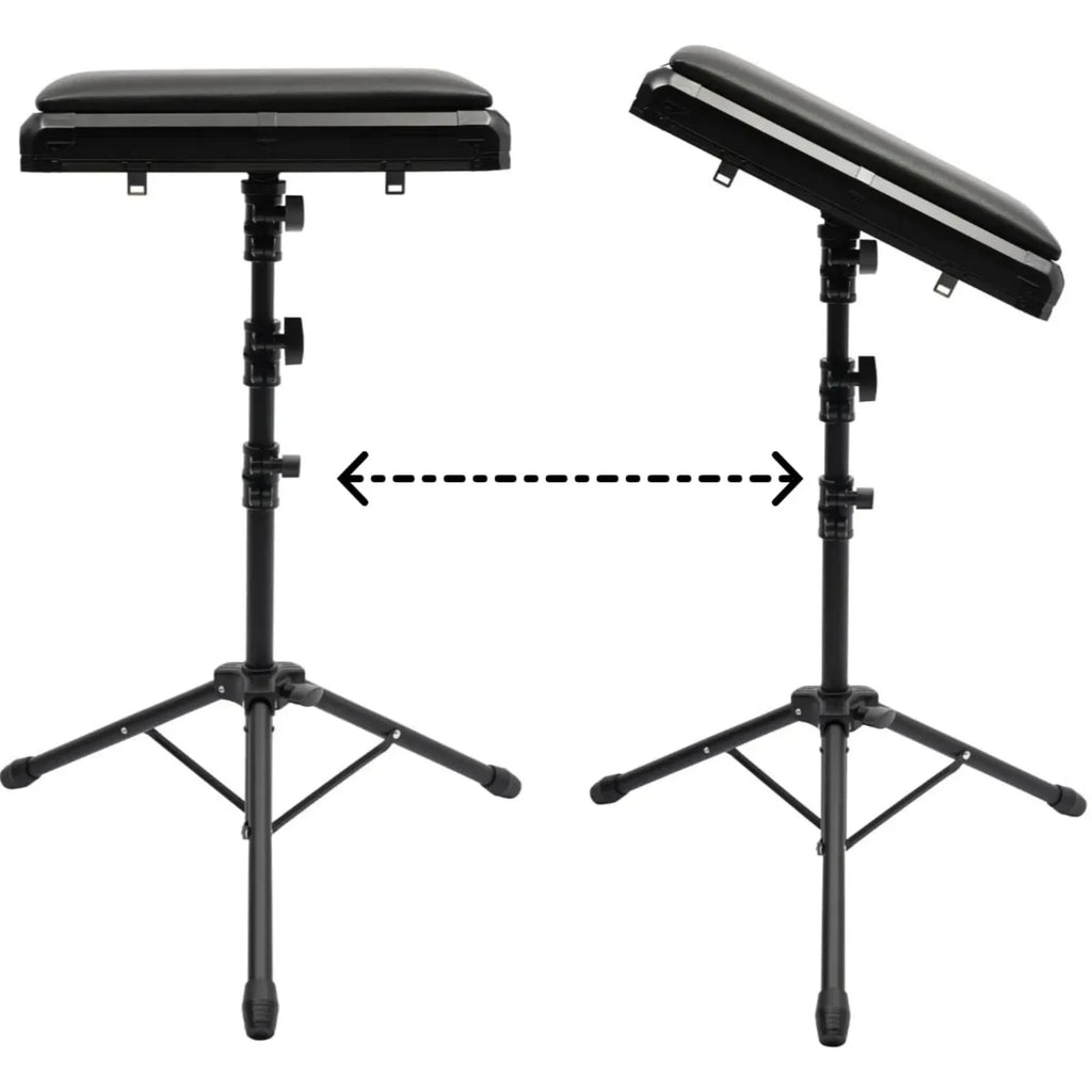 Rolling Makeup Train Case w/Tattoo Armrest Stand,Beauty Trolley Case with 3 Drawers, 4 Universal Wheels, and Combination Lock
