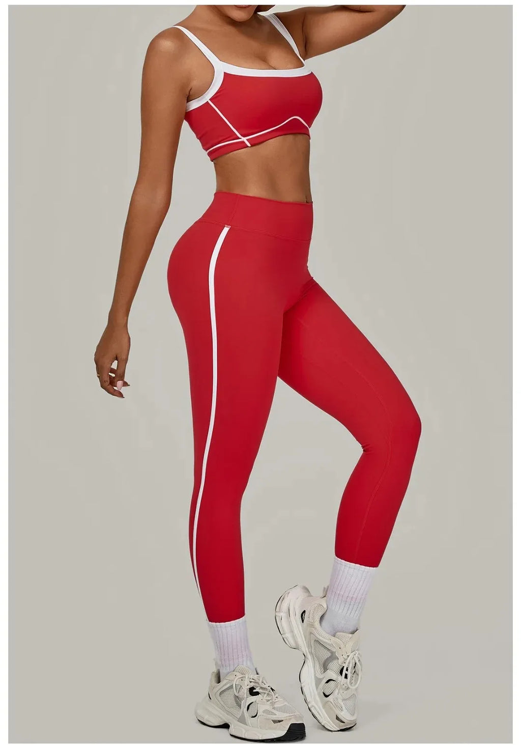 2PCS Women's Yoga Set High Waist Peach Hip Removable Padding Sports Bra Pants Fitness Suit Running Workout Gym Leggings Yoga Set
