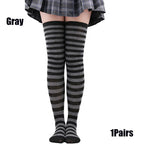 Color Striped Stockings Japanese Over Knee Socks Fashion Women Keep Warm Soks Sexy Slim Long Socks Hosiery JK Cosplay Lolita Y2k