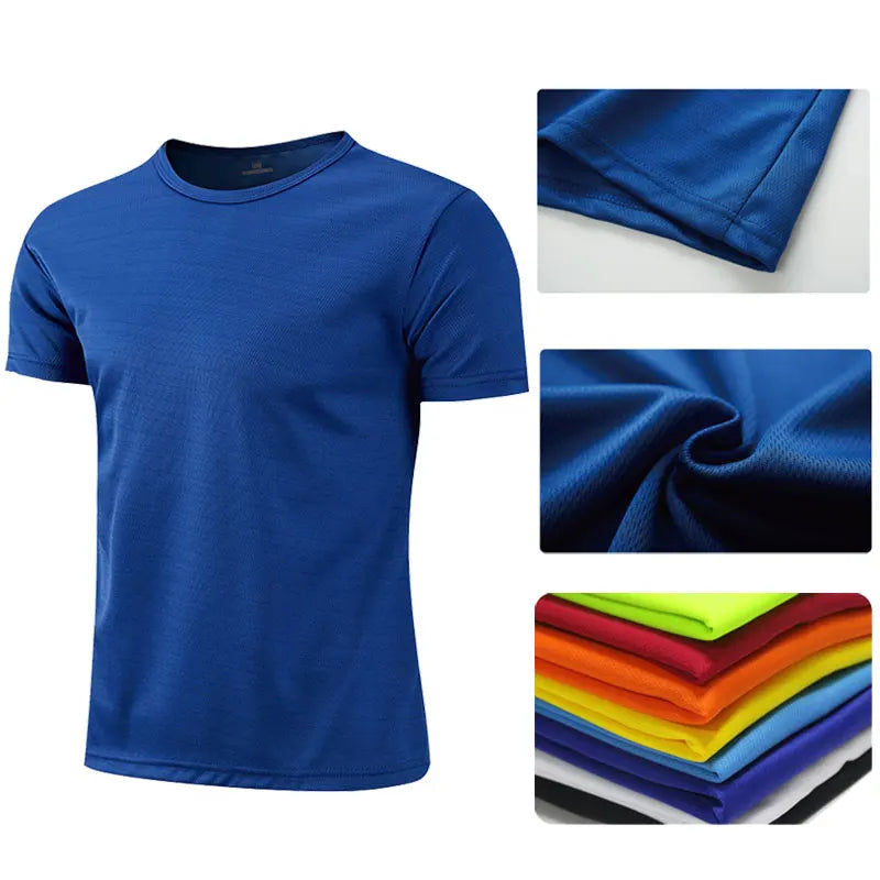 Men Women Quick Dry Short Sleeve Sport T Shirt Gym Jerseys Fitness Shirt Trainer Running T-Shirt Teenager Breathable Sportswears Main image