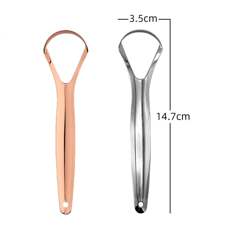 Open Type Tongue Scraper Stainless Steel Oral Tongue Cleaner Brush Cleaning Coated Tongue Toothbrush Oral Hygiene Care Tools Secondary image