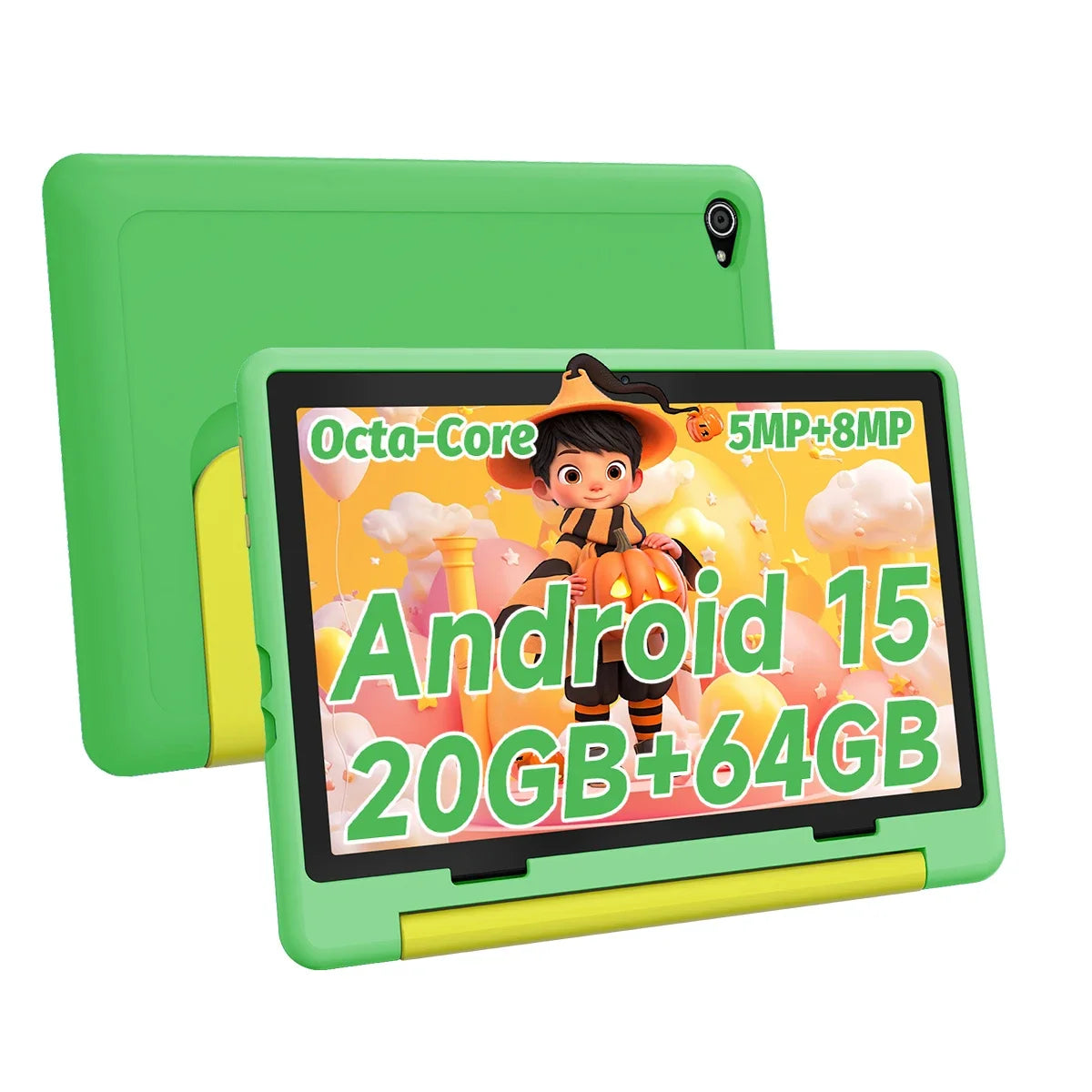 Kid Tablet 10Inch Android15 20GB RAM 64GB ROM 128GB Expandable 5000mAh 8-Core WiFi Bluetooth Children's Gift KIDOZ Kids Software Main image