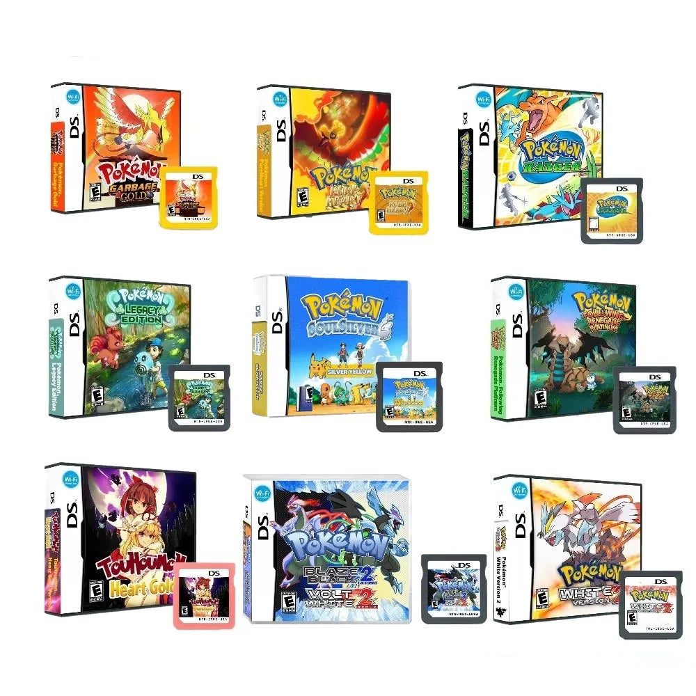 NDS Game Card，Pokémon series Platinum， Pure Heart ，True Soul ， Conquest，Garbage Gold， New  Version English  Game