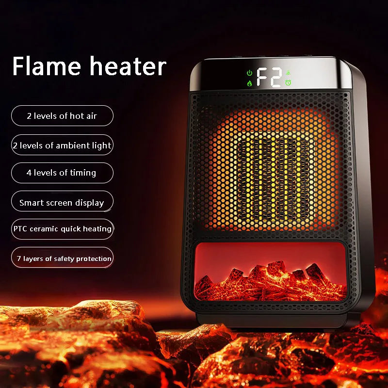 Portable Electric Heater Portable Desktop 1000W PTC Heating Fan Warm Air Blower for Household Office Mini Space Heater