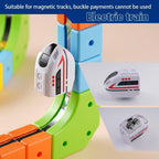 Magnetic Electric Train Car Locomotive Wooden Track Slot Diecast Railway With Two Carriages Train Wood Kid Toy Biro Track