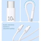 1/3Pcs 10A Cable 120W Super Fast Charging Type C To Type C Cable Highspeed Data Transfer For iPhone Samsung Xiaomi Charger Cable