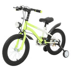 16 Inch Children's Bicycle Carbon Steel Mountain Bike with Auxiliary Wheels & LED Light for 5-8 Years Old,Height Adjustable,60Kg