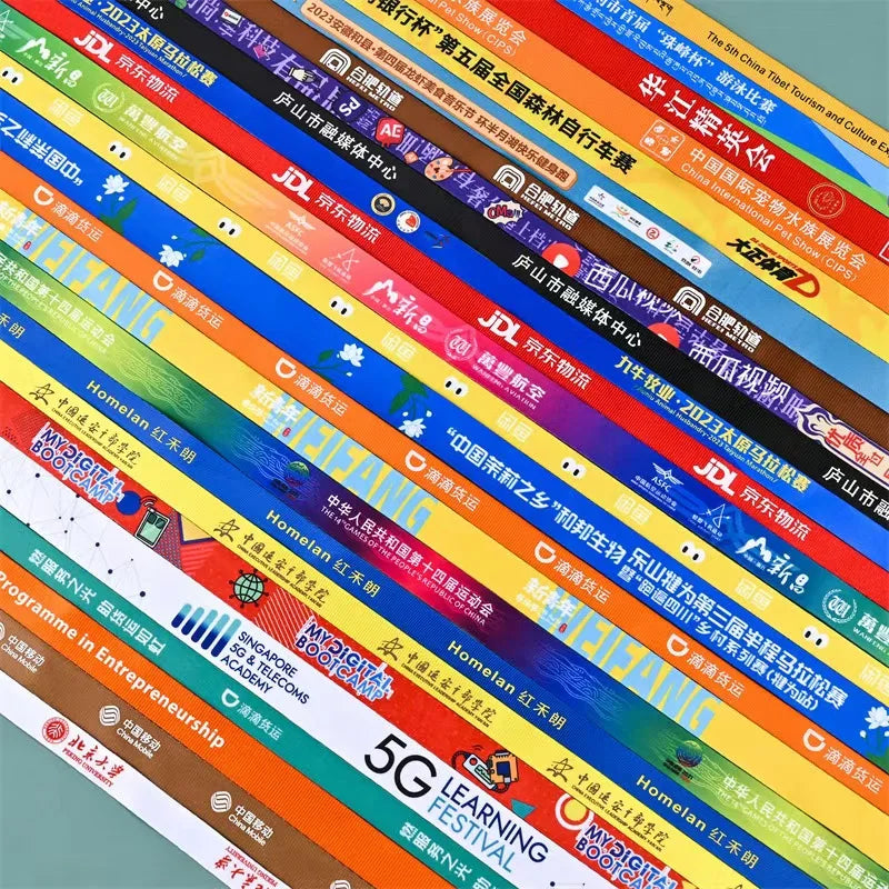 10 Pcs/lot Custom logo lanyard Neck Rope Keychain Personal Print With My Logo Company Name Wholesale of customized Landyard Secondary image