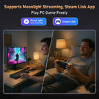 K56 Android 14 portable gaming console with 5.5-inch touchscreen and over 50 retro video game emulators for DC/MAME/SS