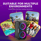 W-KING 250W PEAK Large Bluetooth Speaker Loudest/Massive 120dB/12 Custom Bass, V5.3 Big Party Boombox Portable Speaker Wireless
