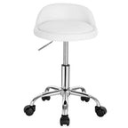 WOLTU Swivel Office Stool with Wheels Height Adjustable Computer Chair With Low Backrest Work  Roller Rocker Dressing Stool