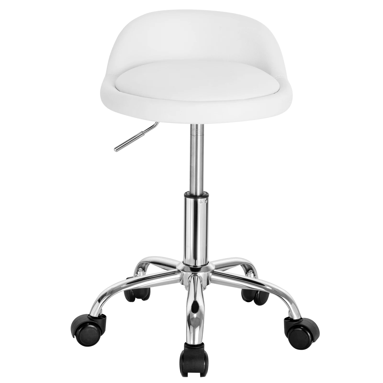 WOLTU Swivel Office Stool with Wheels Height Adjustable Computer Chair With Low Backrest Work  Roller Rocker Dressing Stool