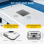RV Rooftop Parking Air Conditioner 12V/24V DC Electric Cooling Low Noise & 4m³ High Efficiency For Vans, Campers, Motorhomes