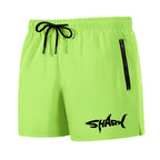 Shark Graphic Men's Board Shorts Summer Casual Beach Shorts with Mesh Liner Zipper Pockets Quick Dry Swim Trunks Bathing Suit